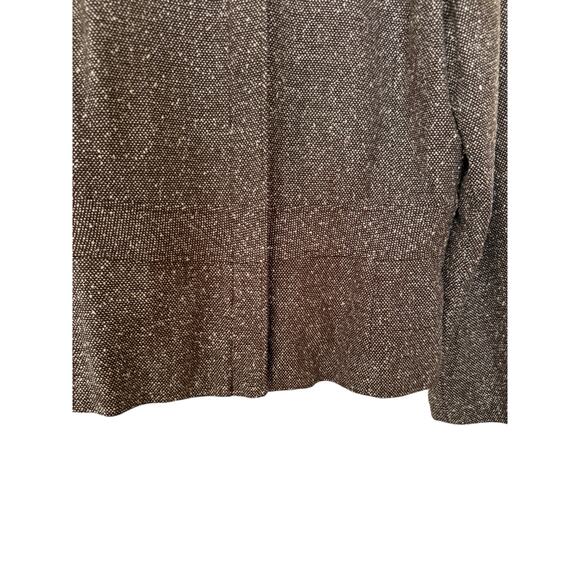 Sandro Sportswear Tweed Zip Up Blazer Jacket Brown Women’s L Fall Layering - Picture 5 of 8